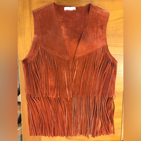 Source Unknown Jackets & Blazers - Rare find, Vintage double fringe suede vest Size Small/Medium